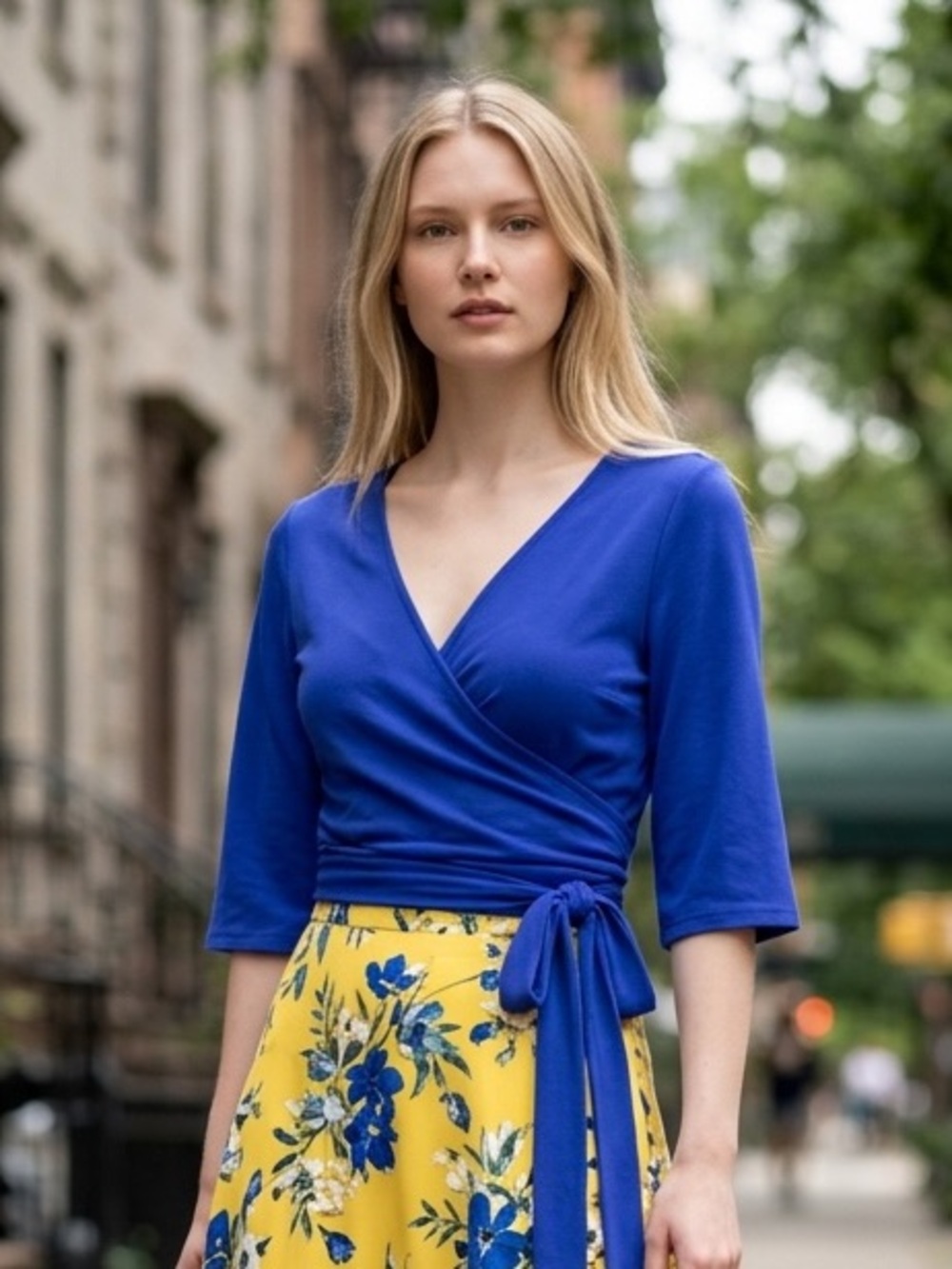 Royal Blue Express Wrap Top